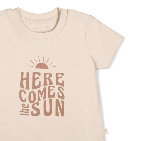 Organic Crew Neck Tee - Here Comes The Sun