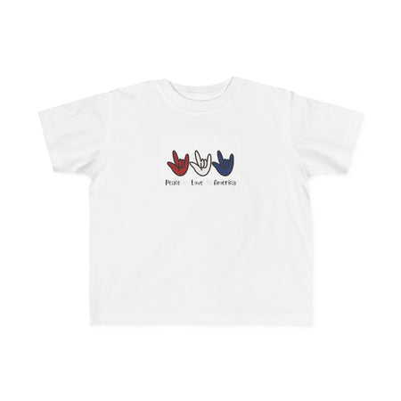 Peace, Love & America Graphic Toddler T-Shirt