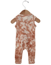 Organic Waffle Zip Romper, Tie Dye