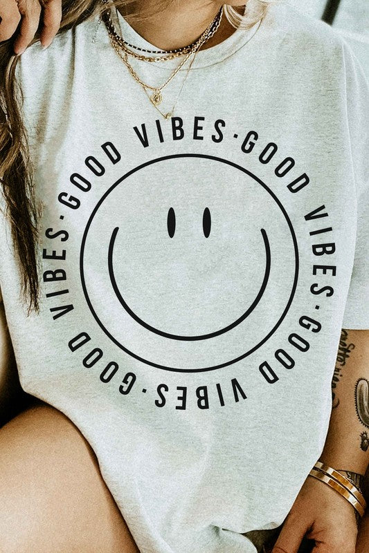 Good Vibes Happy Smiles Graphic Tee