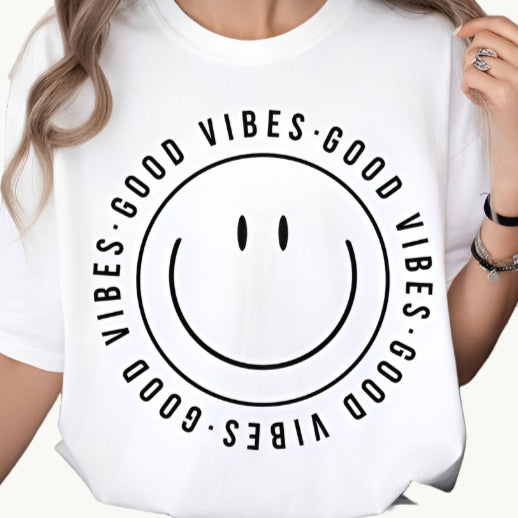 Good Vibes Happy Smiles Graphic Tee
