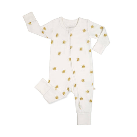 Organic 2-Way Zip Romper - Sunshine