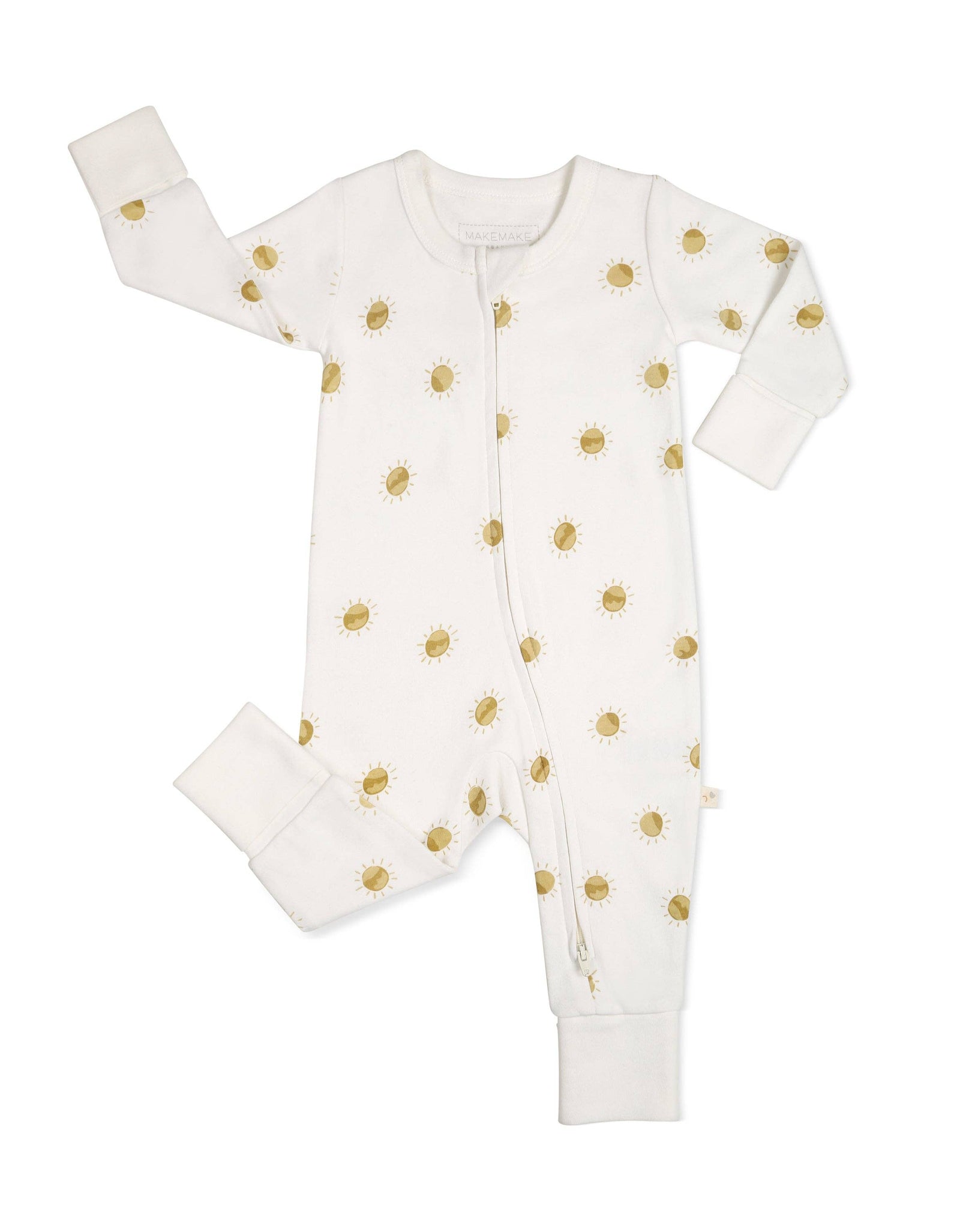 Organic 2-Way Zip Romper - Sunshine