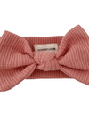 Organic Waffle Knot Bow, Dusty Rose