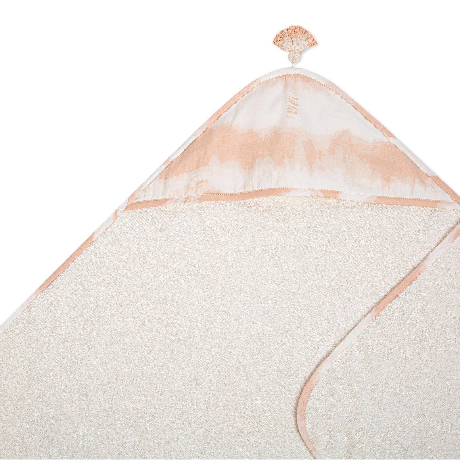 Tie Die Hooded Towel - Blush