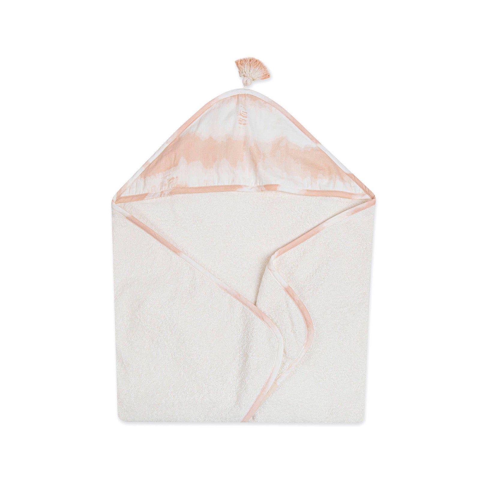 Tie Die Hooded Towel - Blush