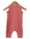 Organic Waffle Romper, Dusty Rose