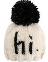 Black and White Knit Beanie