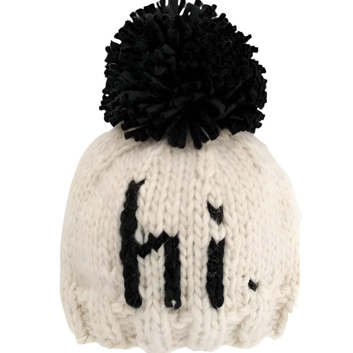 Black and White Knit Beanie