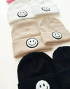 Smiley Face Beanie in Beige