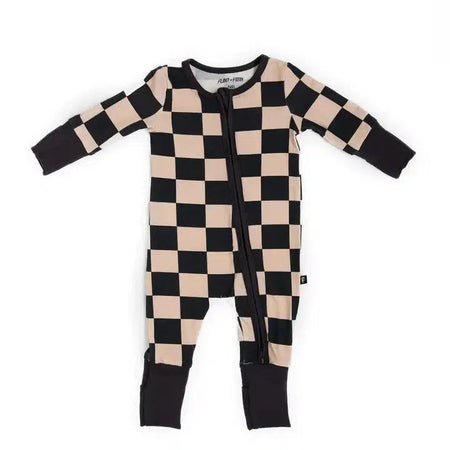 Checked Out Convertible Footie/Romper