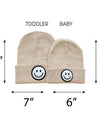 Smiley Face Beanie in Beige