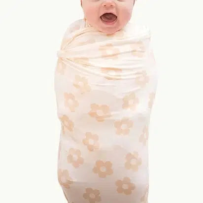 Blush Daisy Swaddle Blanket