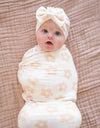 Blush Daisy Swaddle Blanket