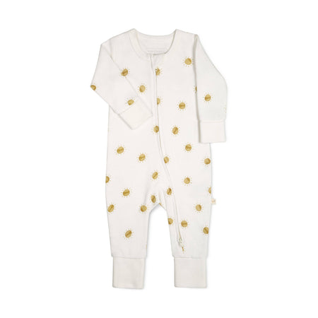 Organic 2-Way Zip Romper - Sunshine