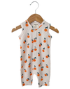 Organic Waffle Romper, Oranges