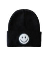 Smiley Face Beanie in Black