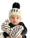 Black and White Knit Beanie