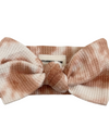 Organic Waffle Knot Bow, Spice Tie Dye