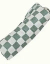 Organic Muslin Green Checkered Swaddle