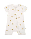 Organic Short Zip Romper - Sunshine