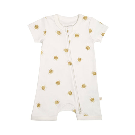 Organic Short Zip Romper - Sunshine