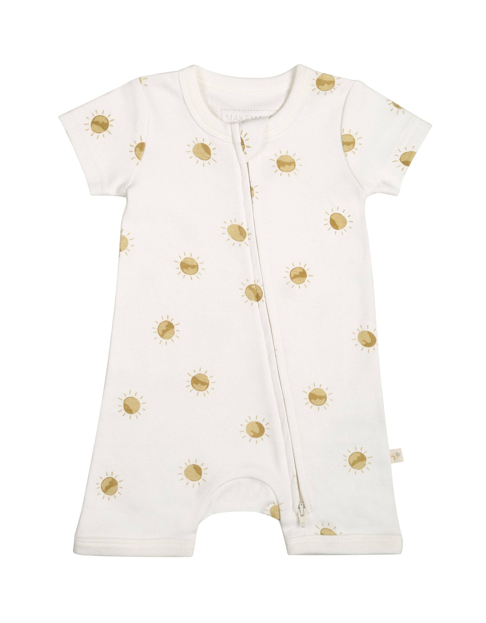 Organic Short Zip Romper - Sunshine