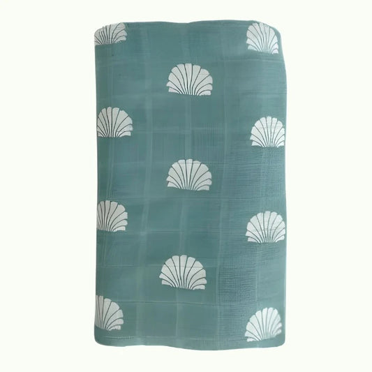 Bamboo + Cotton Ocean Palms Swaddle