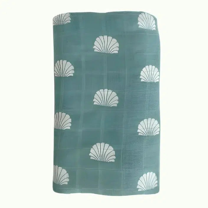 Bamboo + Cotton Ocean Palms Swaddle