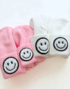 Smiley Face Beanie in Pink