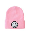 Smiley Face Beanie in Pink