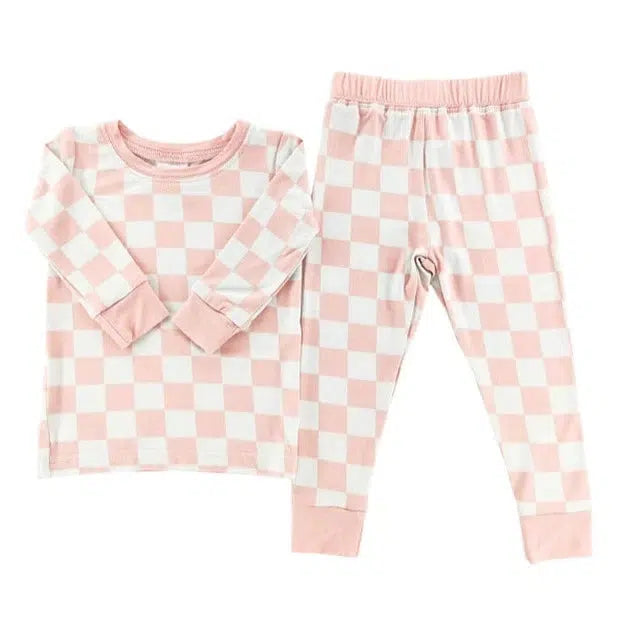 Blush Checkered Two Piece Set