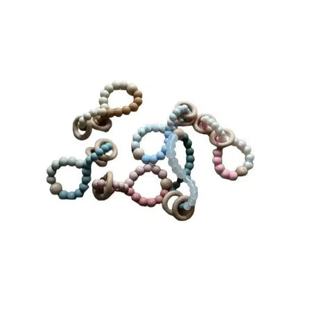 Teething Rattle - Silver Pink