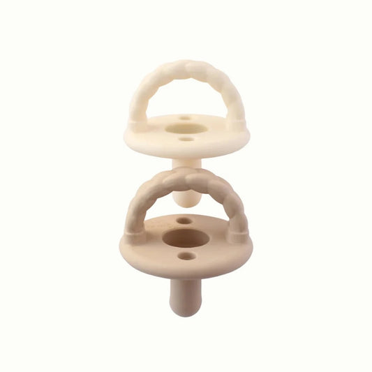 Sweetie Soother™ Pacifier 2 Pack (Toast + Buttercream Braids)