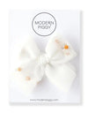 Fresh Daisies-Tulle Alligator Clip Bow